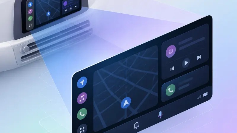 Android Auto’s Redesign Fills the Screen concept diagram