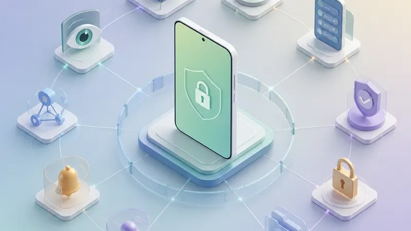 Android’s 12 New Security Features for 2026 concept diagram