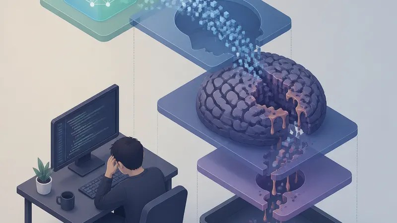 Developers Say AI Is Rotting Their Brains concept diagram