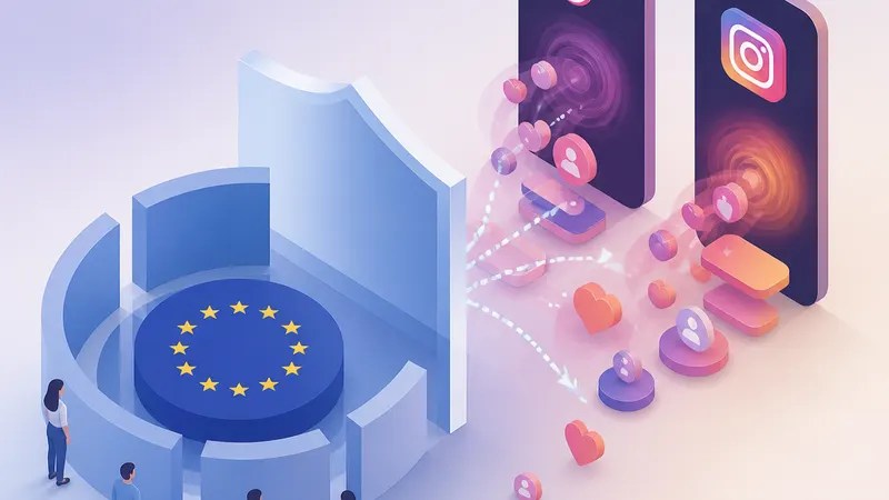 EU Targets TikTok and Instagram’s Addictive Design concept diagram
