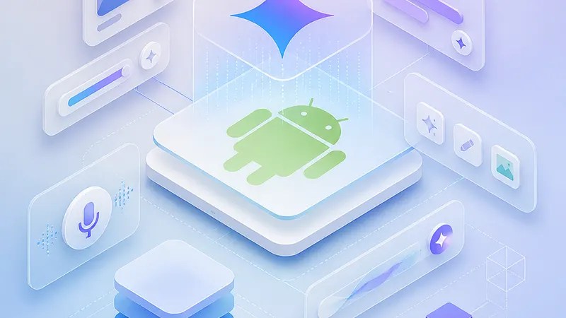 Gemini Intelligence adds gen UI widgets to Android concept diagram