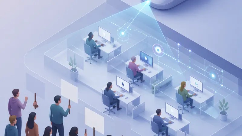 Meta’s Mouse Tracking Sparks Employee Protest concept diagram