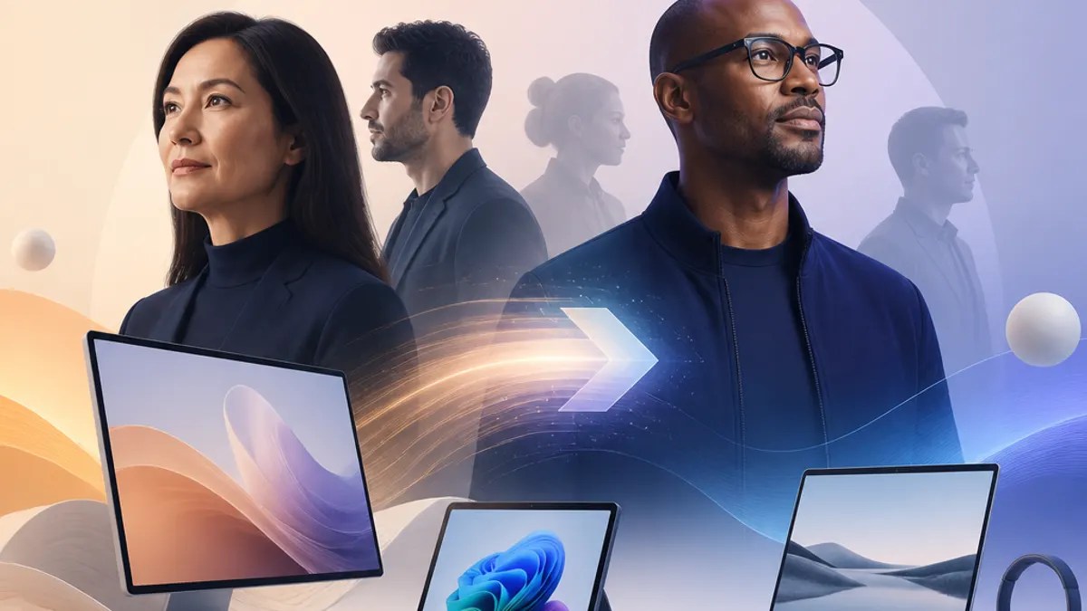 Microsoft Experiences + Devices Leadership Changes illustration