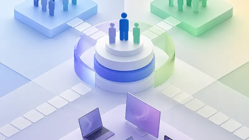 Microsoft Experiences + Devices Leadership Changes concept diagram