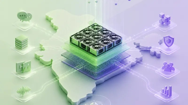 NVIDIA and Sarvam AI: Faster Sovereign AI Inference concept diagram